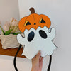 Image of Halloween Shouder Bags Creative 3D Cartoon Pumpkin Ghost Design Cute Bags Women Cell Phone Purses Novelty Personalized Candy Crossbody Bags