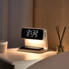 Image of Creative 3 In 1 Bedside Lamp Wireless Charging LCD Screen Alarm Clock  Wireless Phone Charger