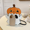 Image of Halloween Shouder Bags Creative 3D Cartoon Pumpkin Ghost Design Cute Bags Women Cell Phone Purses Novelty Personalized Candy Crossbody Bags