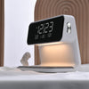 Image of Creative 3 In 1 Bedside Lamp Wireless Charging LCD Screen Alarm Clock  Wireless Phone Charger