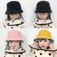 Child Protection Products Hot Buy Anti-spitting Protective Hat Dustproof Cover Kids Boys Girls Fisherman Hat