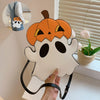 Image of Halloween Shouder Bags Creative 3D Cartoon Pumpkin Ghost Design Cute Bags Women Cell Phone Purses Novelty Personalized Candy Crossbody Bags